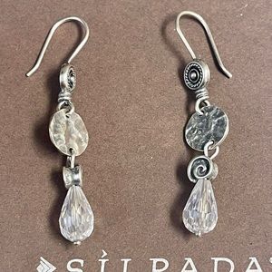 Silpada Sterling Silver CZ Drop Earrings